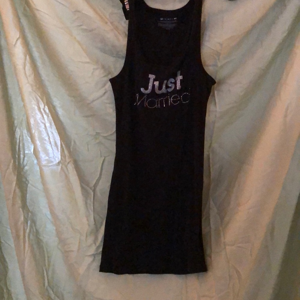 Just married black tank top